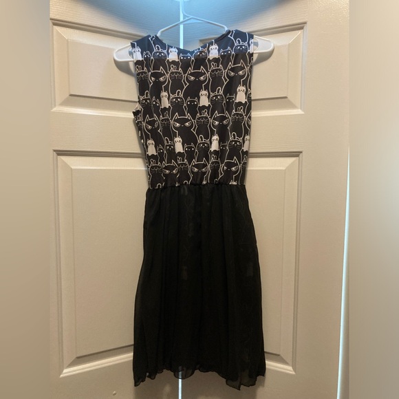 Newbreed - Small Black & White Cocktail Gothic Dress. NWOT. - Picture 4 of 7